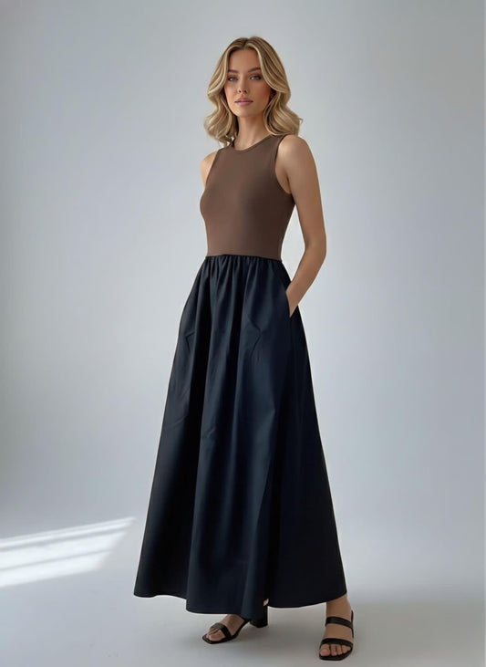 VESTIDO FORTINA GEORGIA MARROM