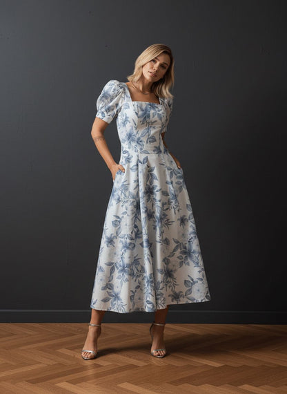 Vestido luzia fazzolli 022341 chantel estampado