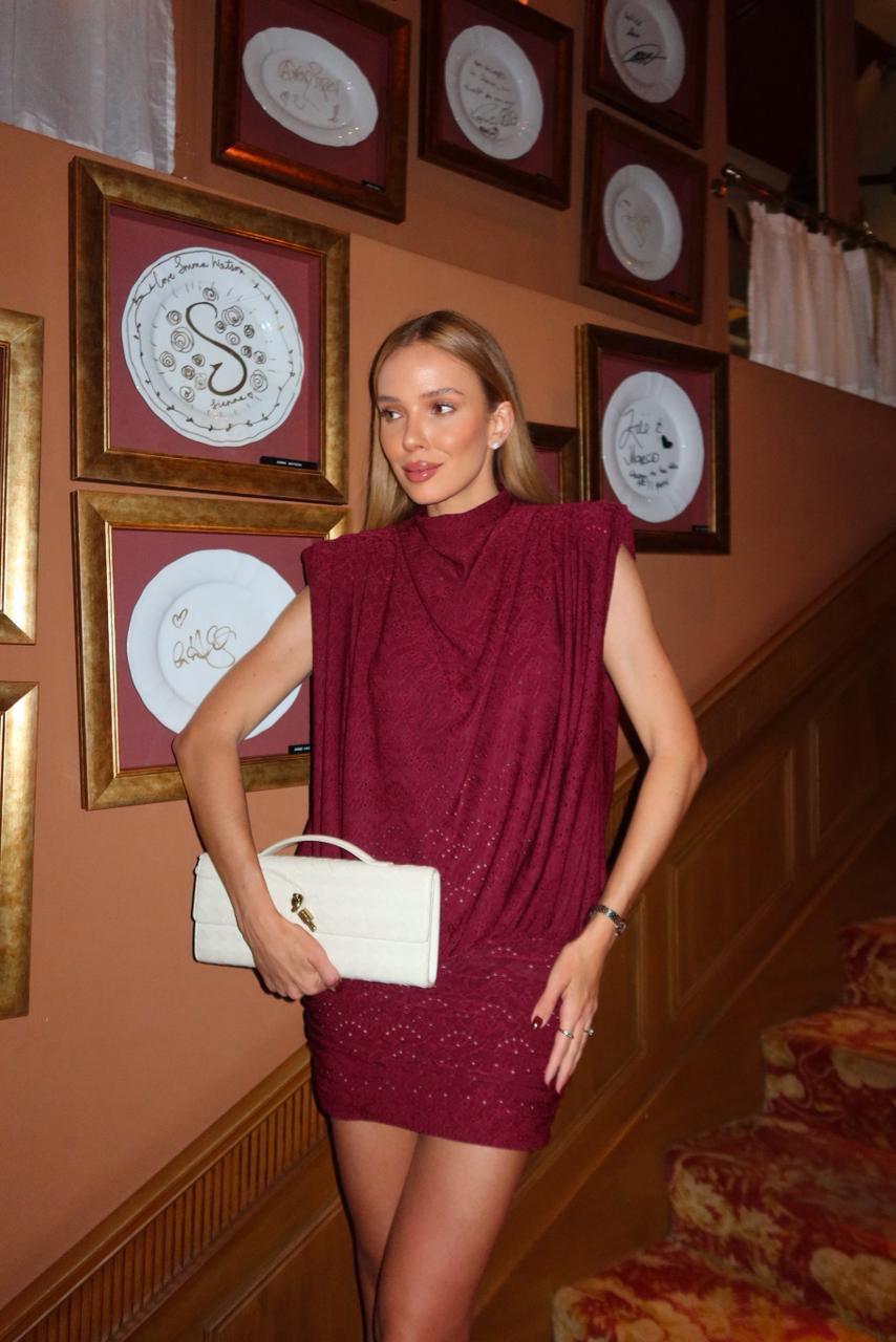 VESTIDO CLOUDE CLEO VINHO