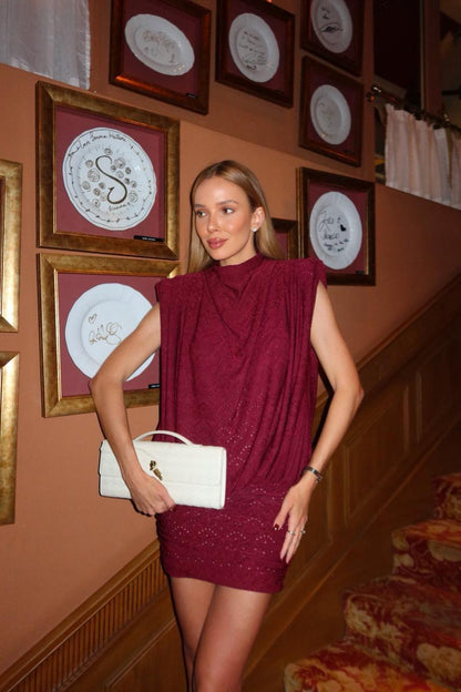 VESTIDO CLOUDE CLEO VINHO