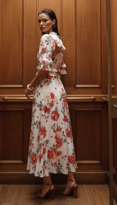 Vestido luzia fazzolli tule estampado c nesgas