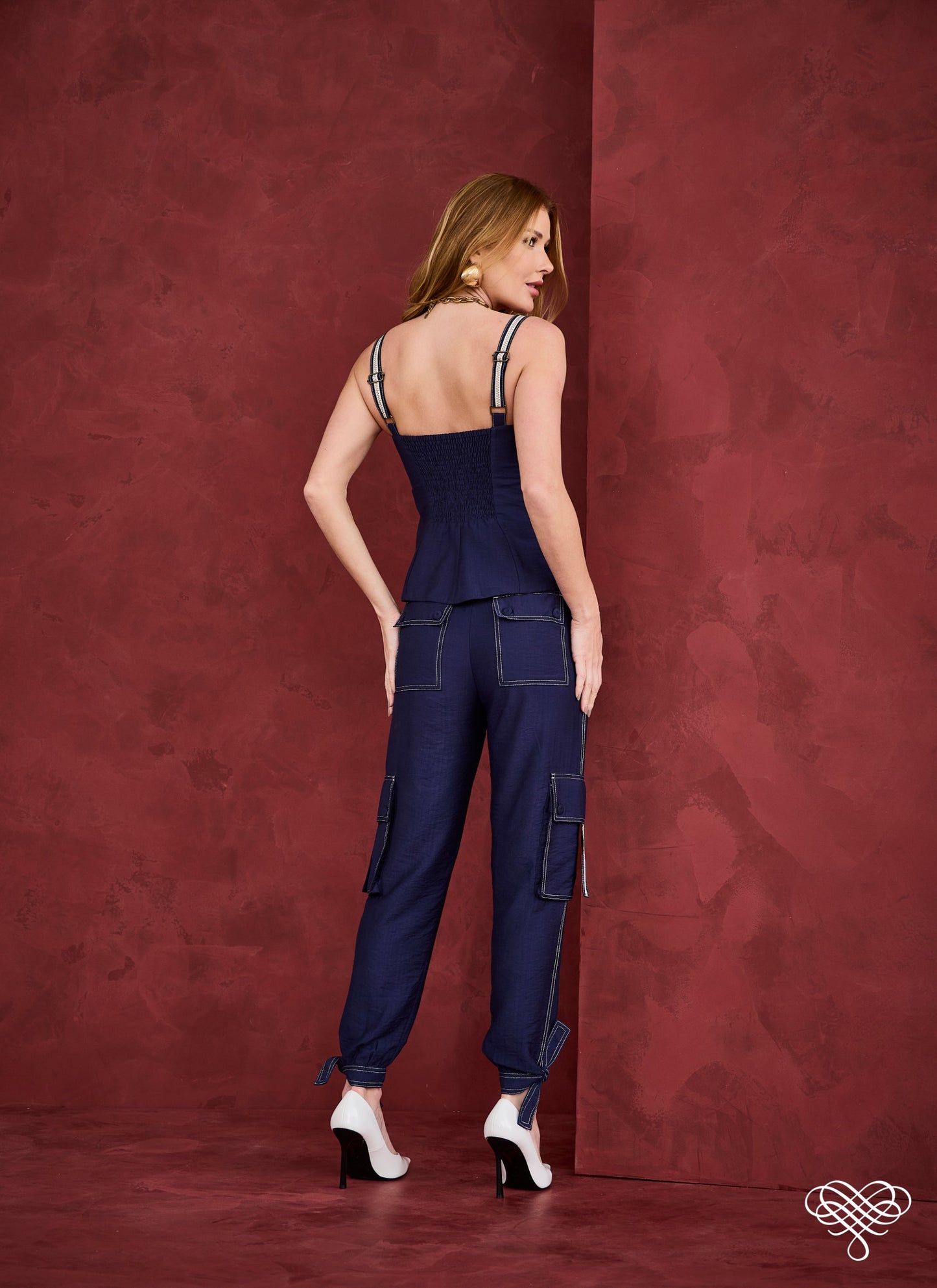 CONJUNTO ARTSY FRANCINE AZUL MARINHO