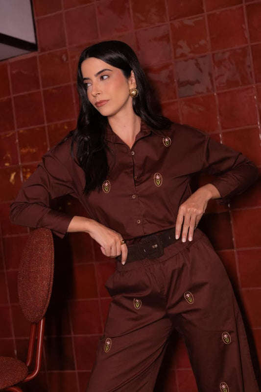 CONJUNTO FORTINA CM C ROSA MARROM