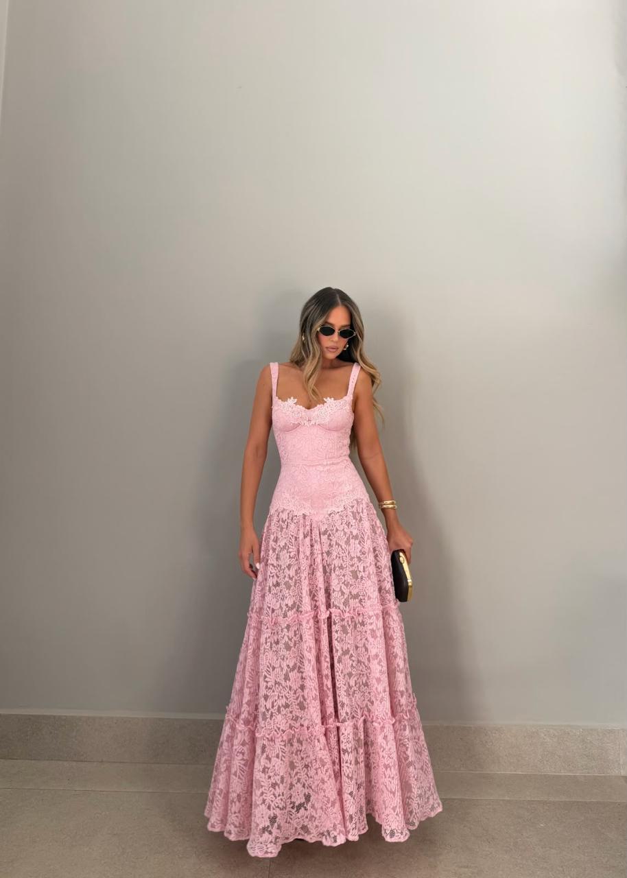 VESTIDO CLOUDE MARLUCE ROSA