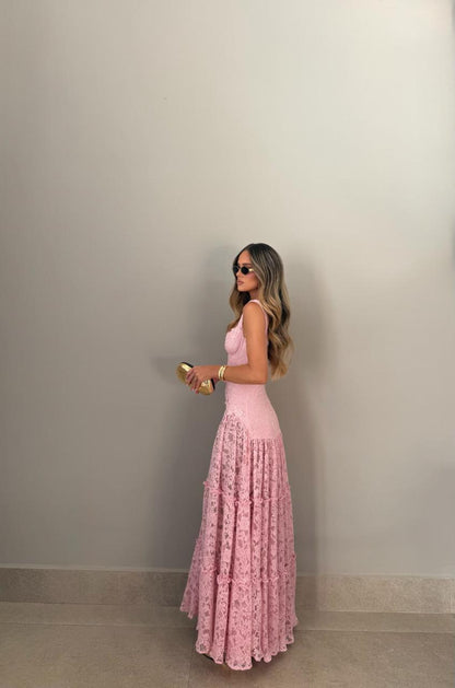 VESTIDO CLOUDE MARLUCE ROSA
