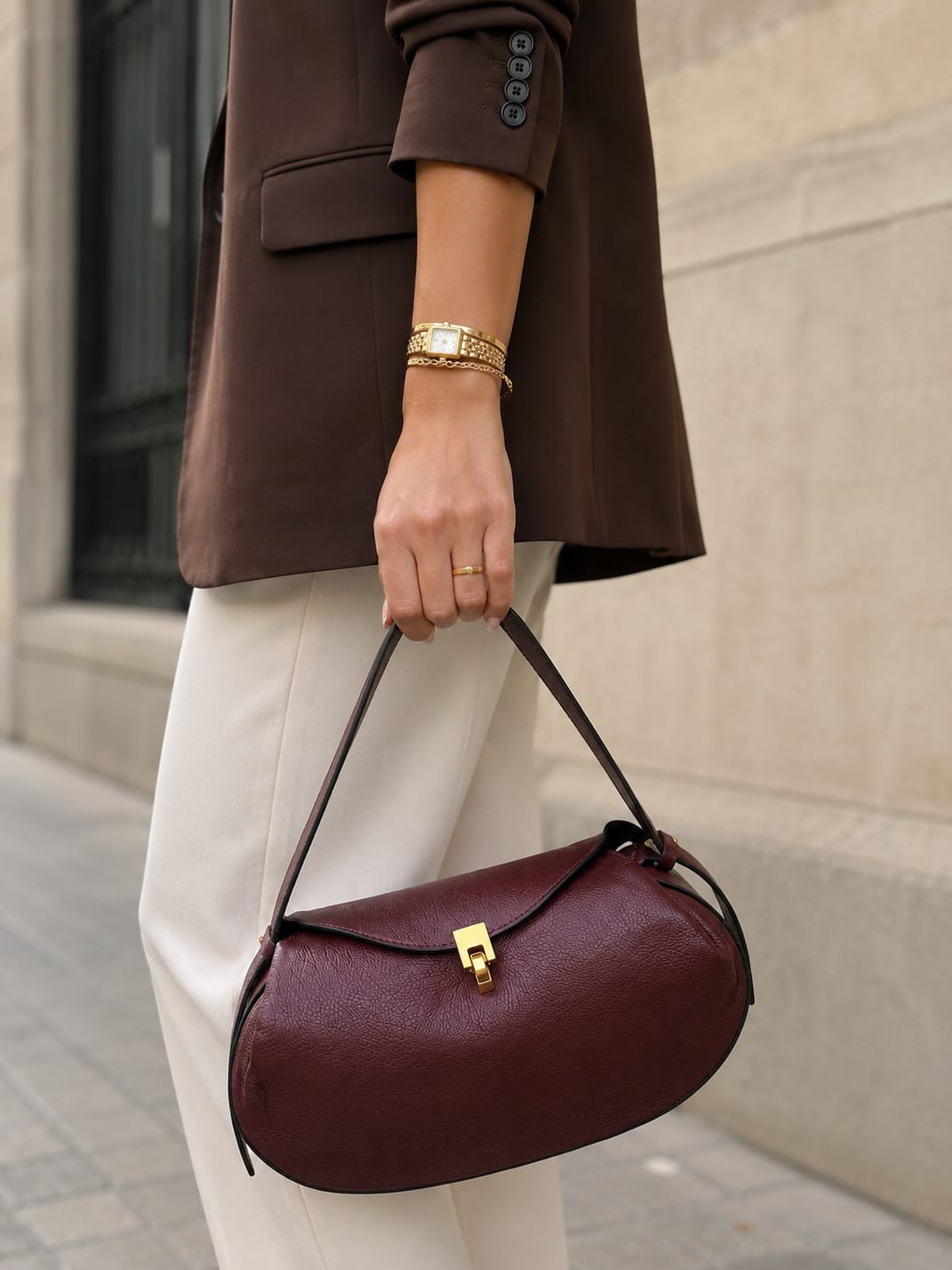 BOLSA LUZIA FAZZOLLI TOTE MEDIA VINHO