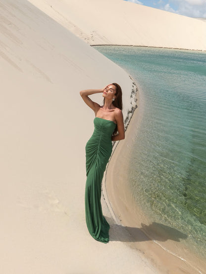 VESTIDO AMICCI FRANZIDO C CAPA VERDE