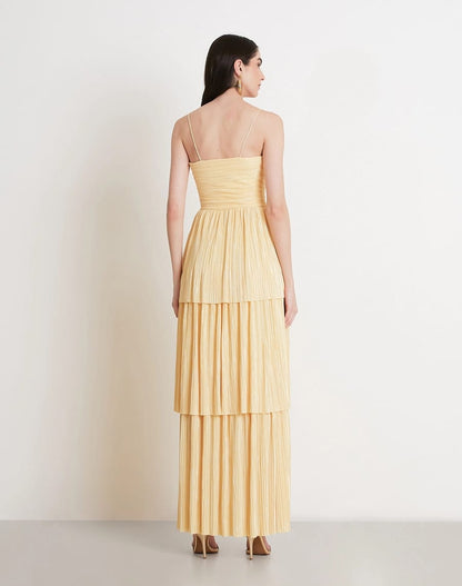 VESTIDO AMISSIMA LONGO NIELE AMARELO