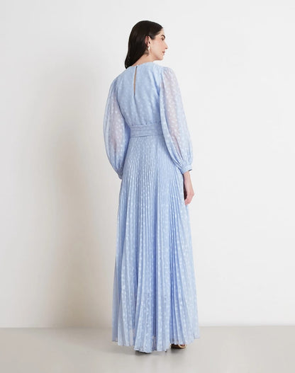 VESTIDO AMISSIMA LONGO MENY AZUL