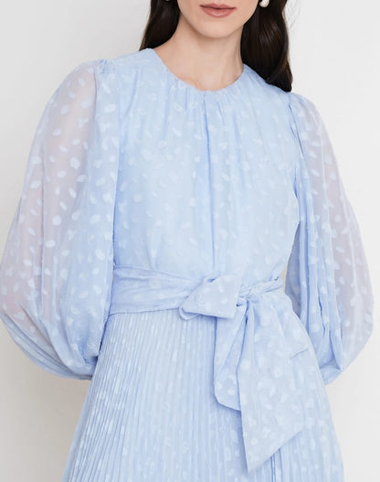 VESTIDO AMISSIMA LONGO MENY AZUL