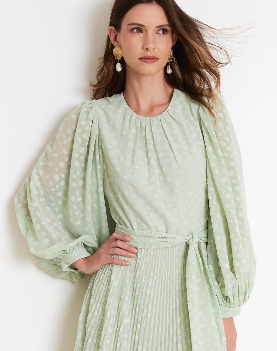 VESTIDO AMISSIMA LONGO MENY VERDE