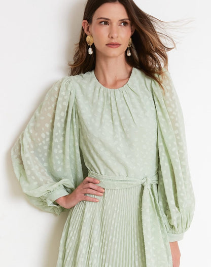 VESTIDO AMISSIMA LONGO MENY VERDE
