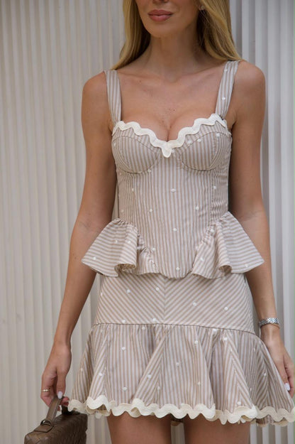 CONJUNTO THAIS LISTRA BEGE