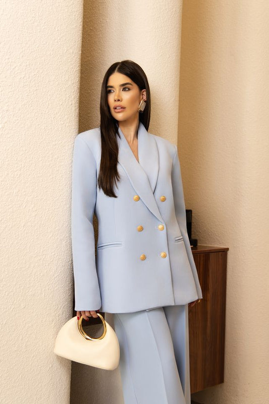 CONJUNTO CLOSET ALFAIATARIA BLAZER E C AZUL