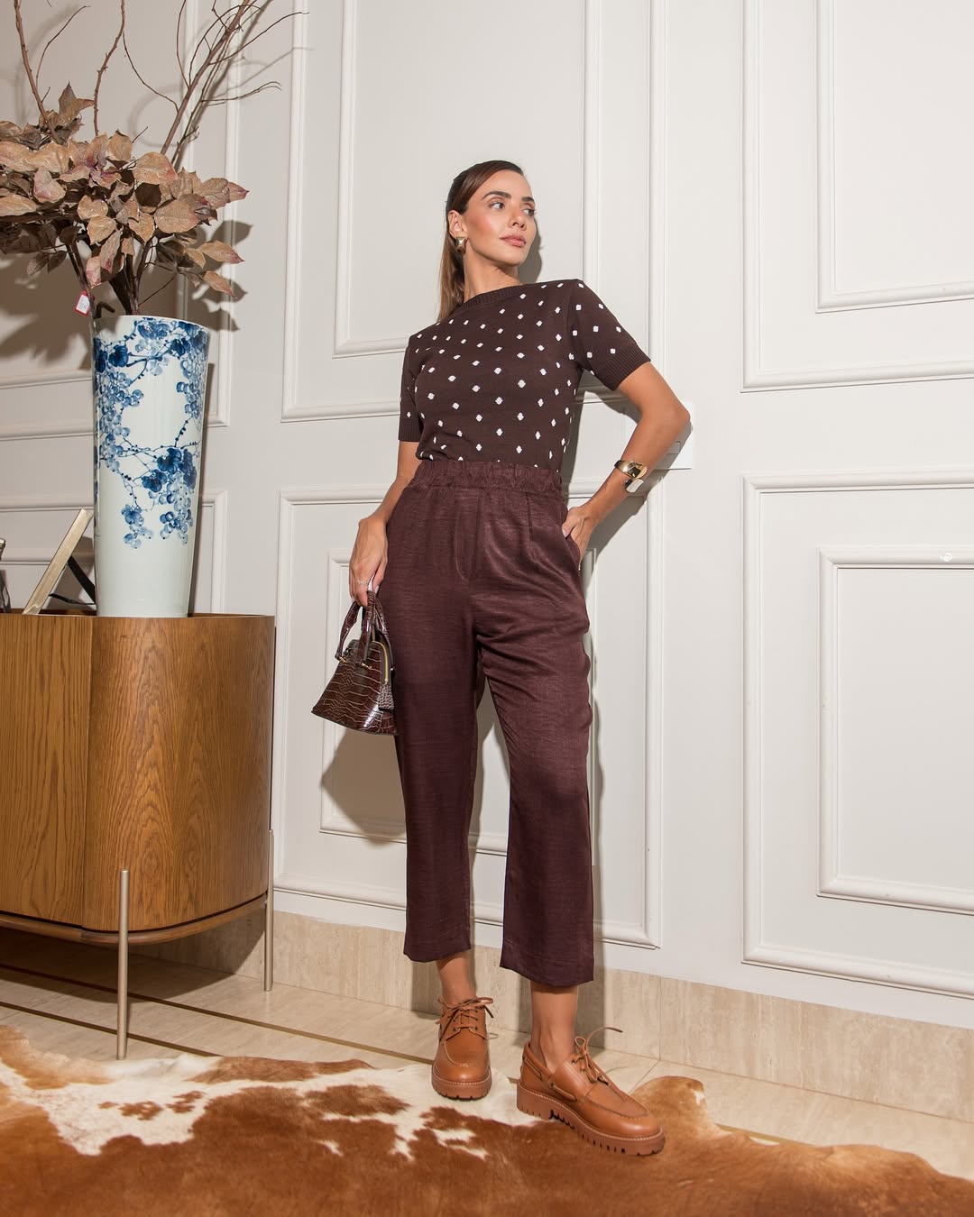 Blusa Fortina Milly Marrom