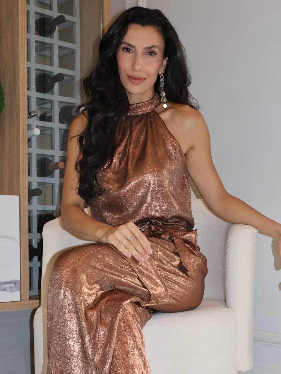 CONJUNTO RAIZZ MARROM SHIMMER BRILHO