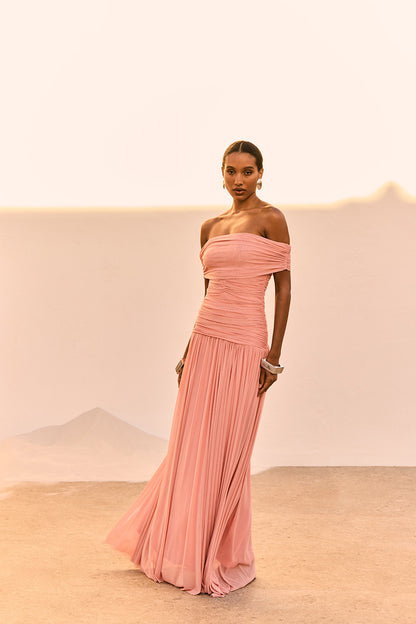 VESTIDO AVE RARA LONGO VESTAL ROSA BEBE