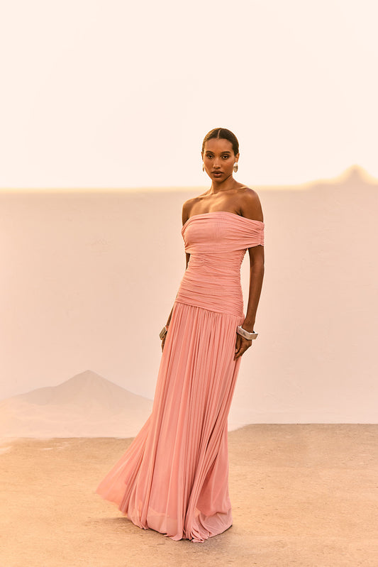 VESTIDO AVE RARA LONGO VESTAL ROSA BEBE