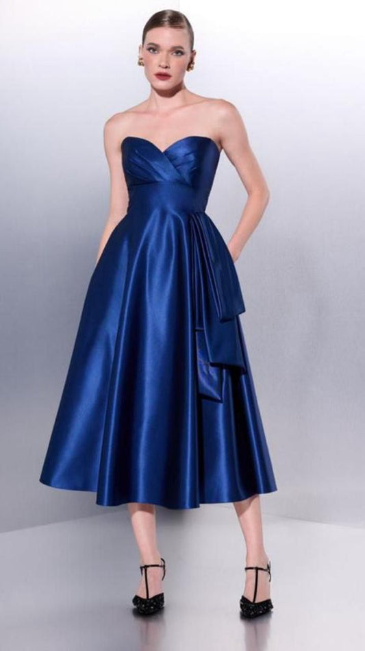 Vestido M.Rodarte Sem Alça C/ Detalhes Carbono