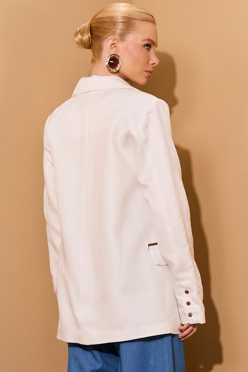 BLAZER LULEG SARJA DET LEATHER OFF WHITE
