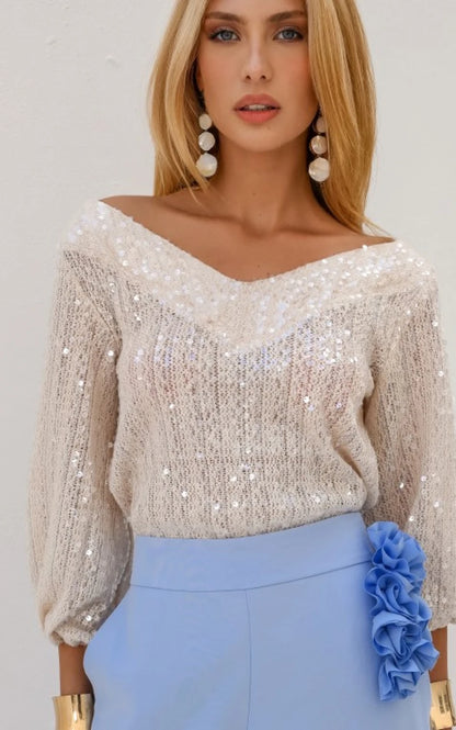 Blusa desnude jhenifer bege