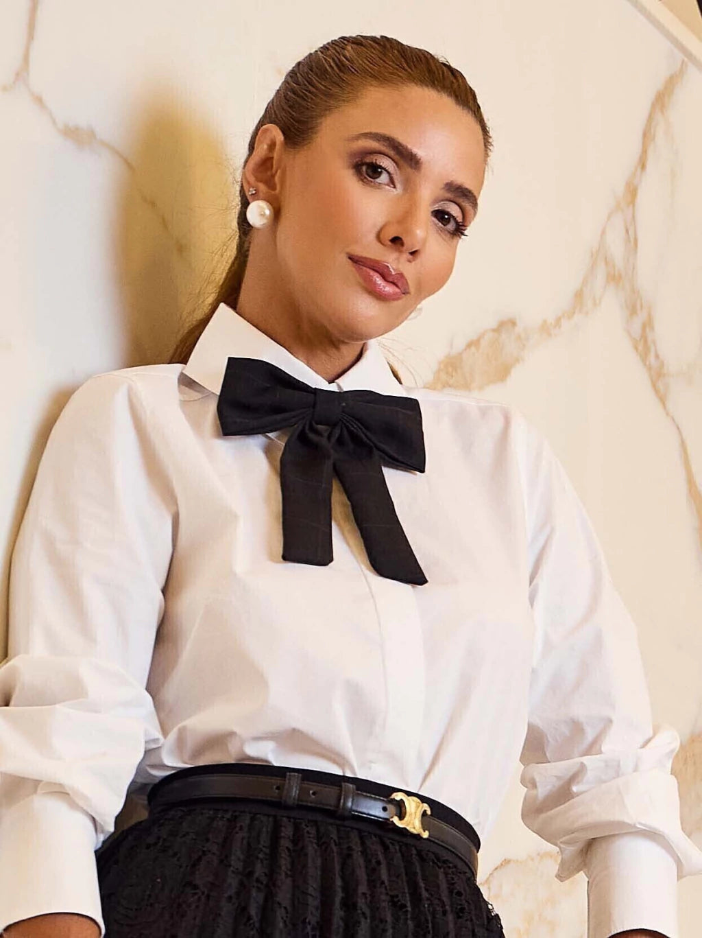 BROCHE LUZIA FAZZOLLI LAÇO SATIN FOSCO PRETO