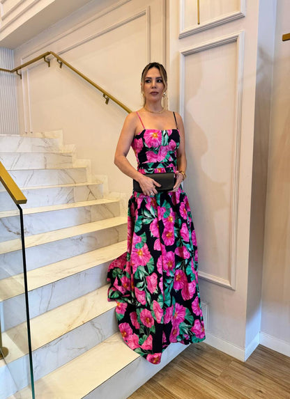 Vestido Amarante Analu Longo Estampado