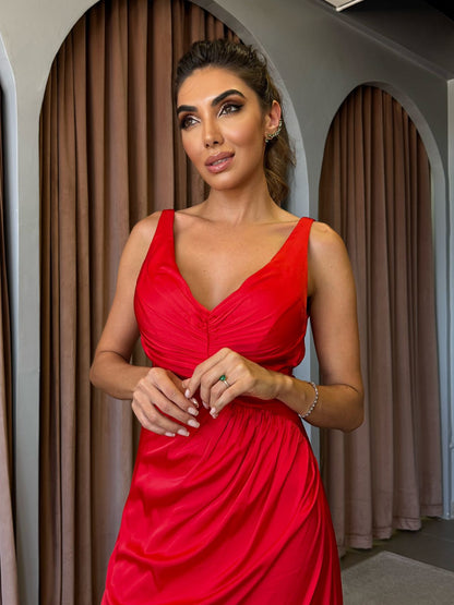 VESTIDO DPSCO LONGO SCARLET VERMELHO