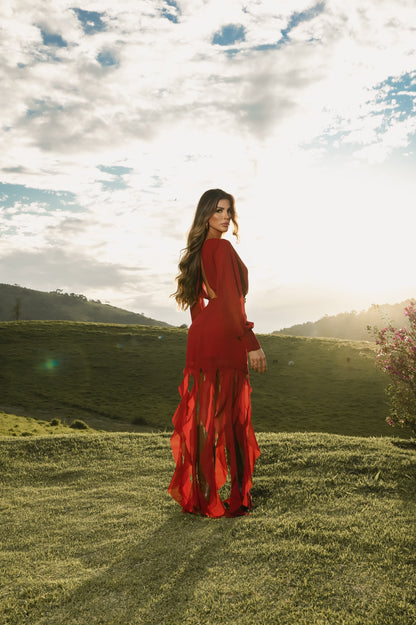 Vestido Desnude Silvia Marsala