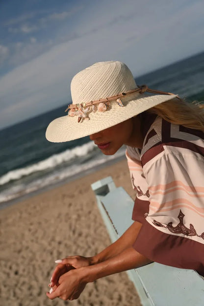Chapeu lily belle creme estrela
