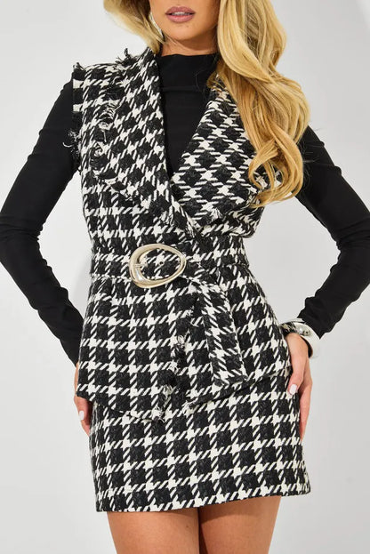 CONJUNTO LILY BELLE CL SH PIED PRETO E BRANCO