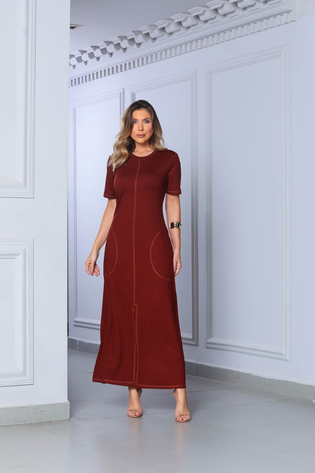 Vestido Anamês Nair Malbec