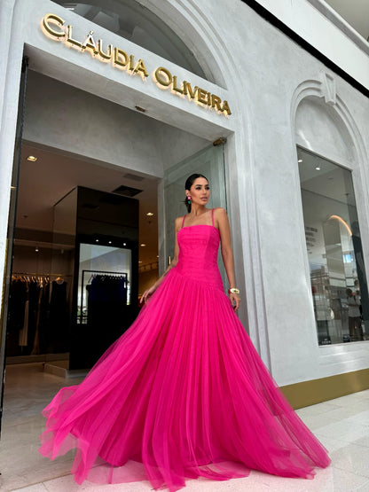 Vestido M.Rodarte Luisa Pink Tule