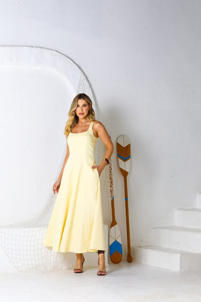 Vestido Anamês Ju Amarelo
