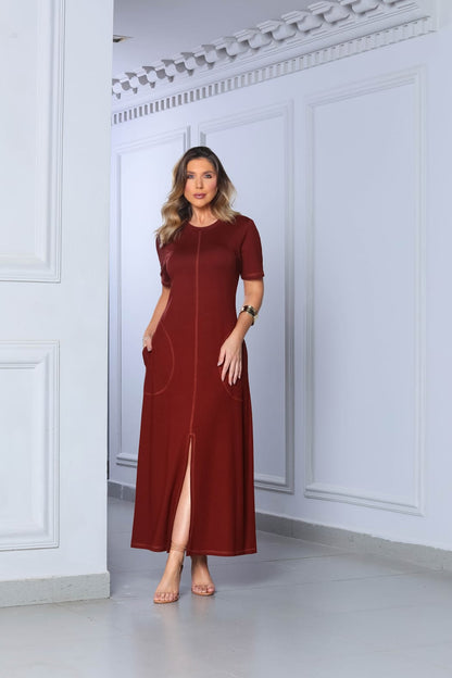 Vestido Anamês Nair Malbec