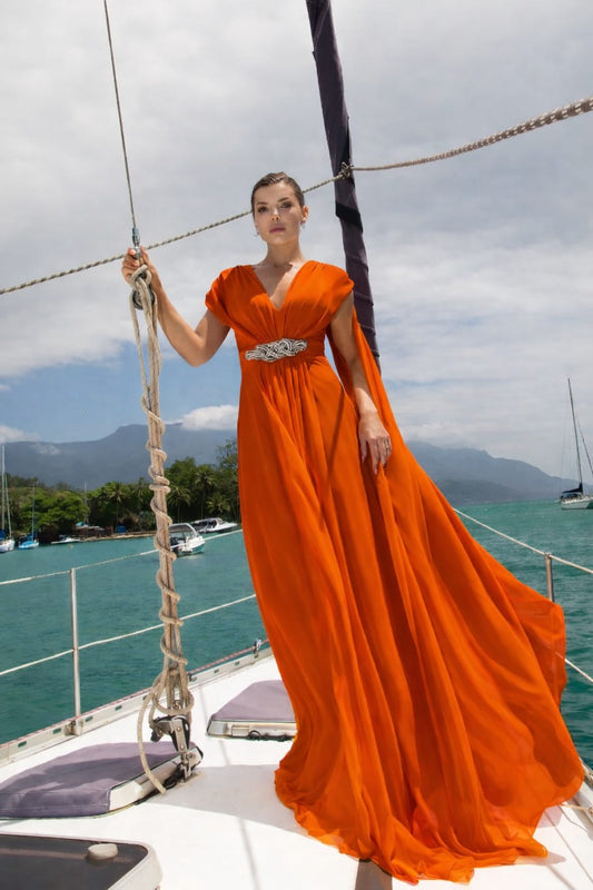 VESTIDO SRBRAND ISOBEL LARANJA