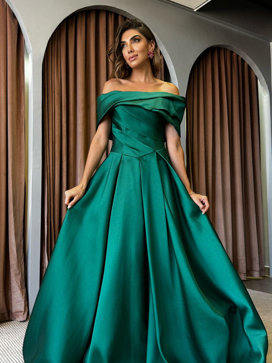 VESTIDO DPSCO LONGO BARBARA ESMERALDA