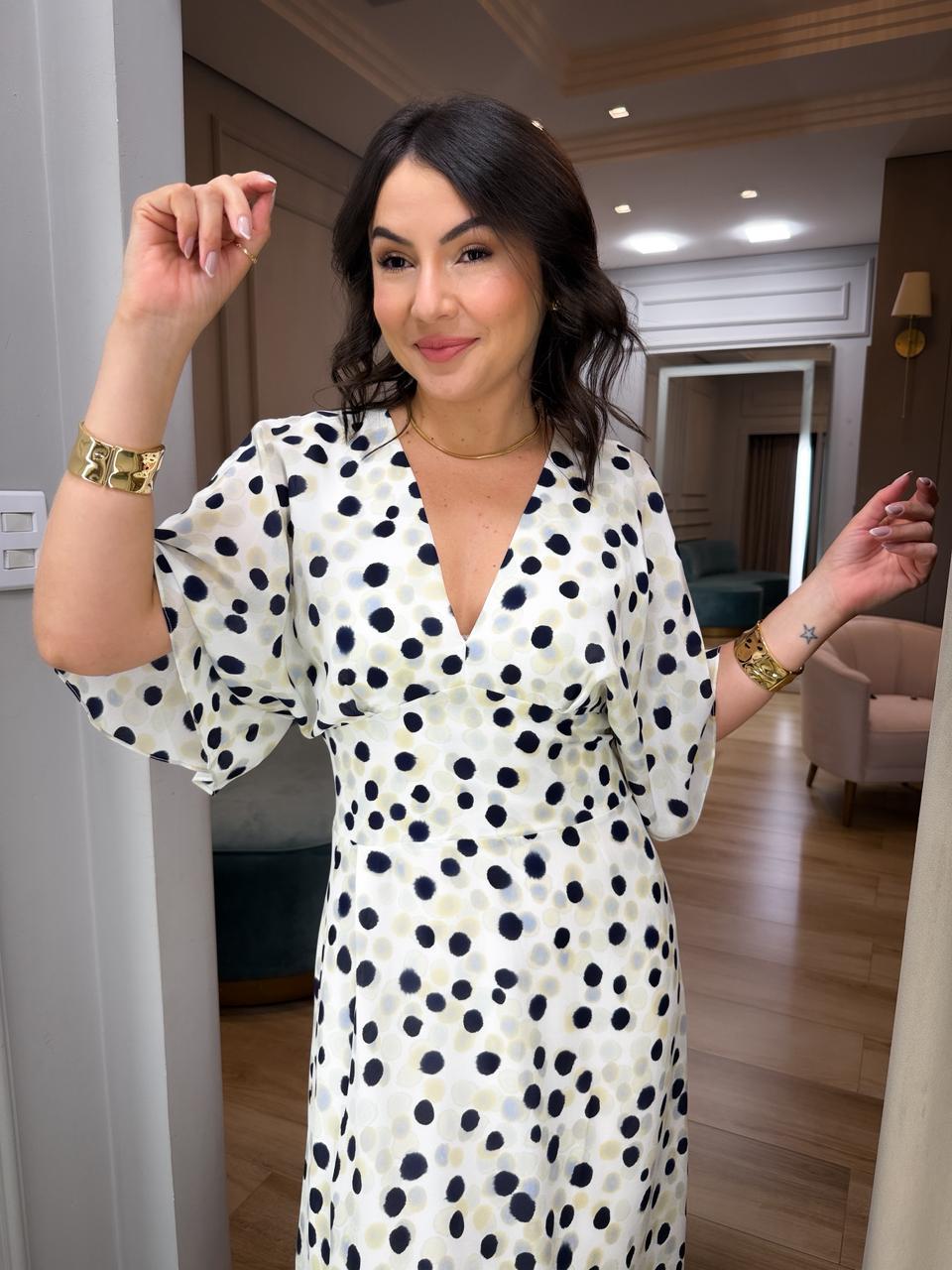 VESTIDO LELIS BLANC SAMIRA ESTAMPADO