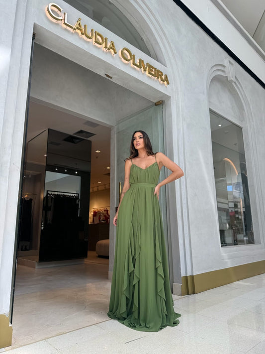 Vestido Dpsco Mel Verde Oliva