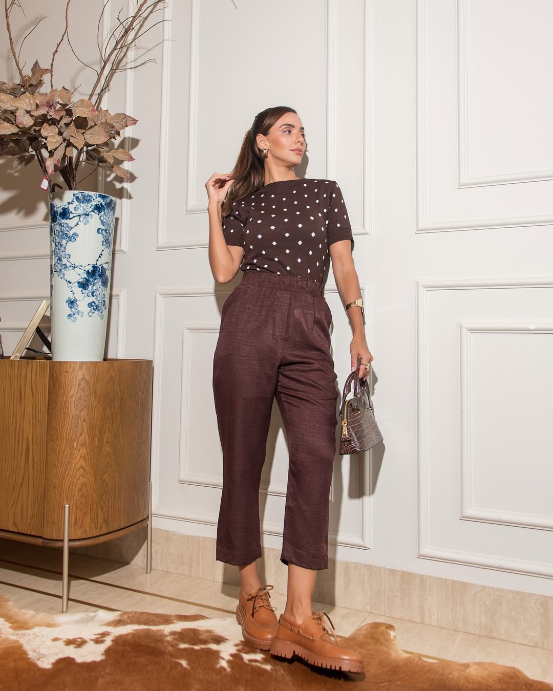 Blusa Fortina Milly Marrom