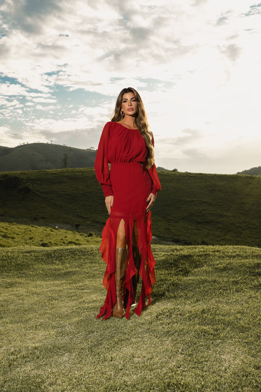 Vestido Desnude Silvia Marsala