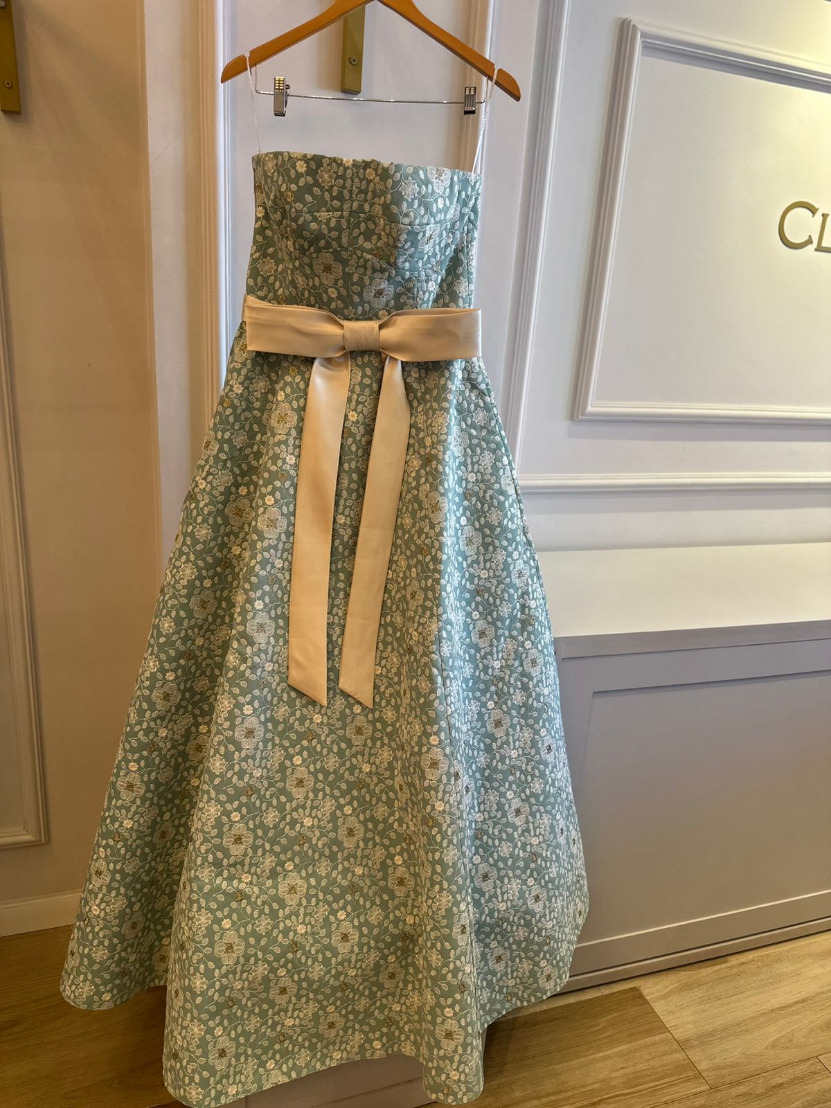 Vestido M.Rodarte Sem Alça Recortes Menta