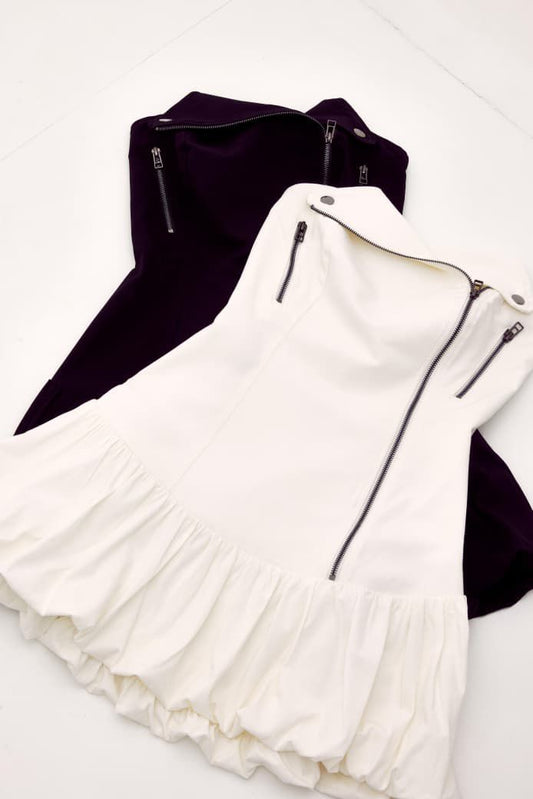 Vestido lily belle off white ziper laila