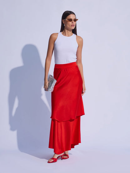 Conjunto Raizz  assimétrico  Maraisa Vermelho