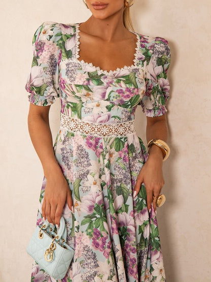 Vestido Limonada Pink Midi Floral