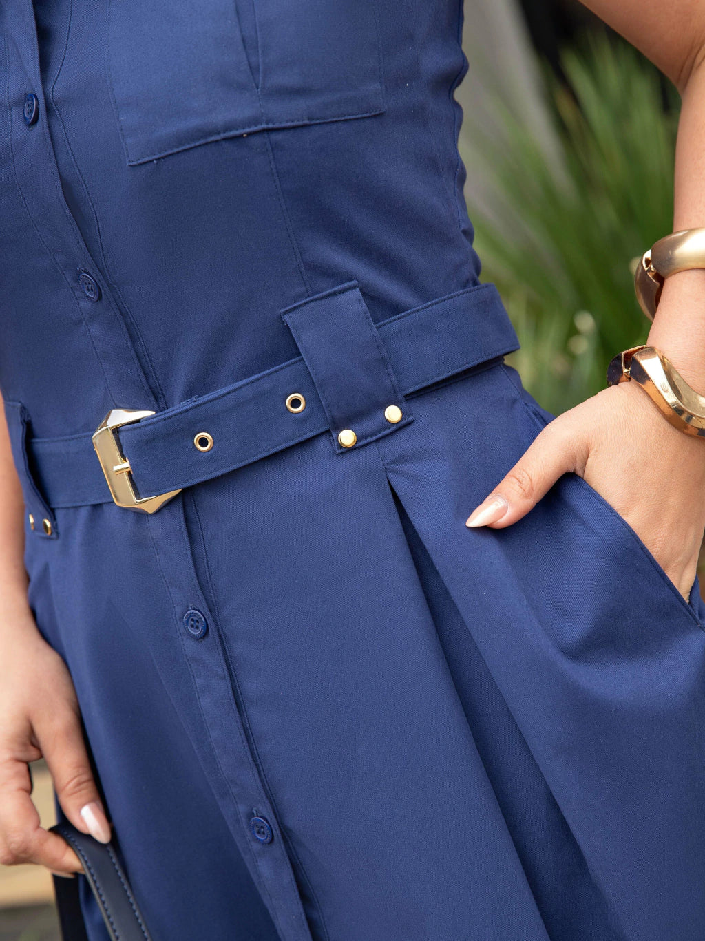 VESTIDO LUZIA FAZZOLLI SARJA C METAIS AZUL INDIGO