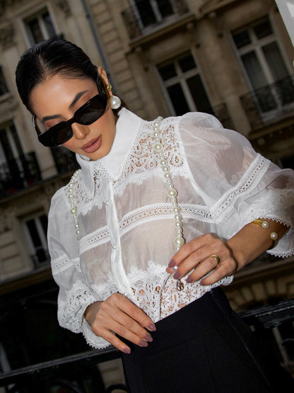 Camisa luzia fazzolli fabiana c renda off