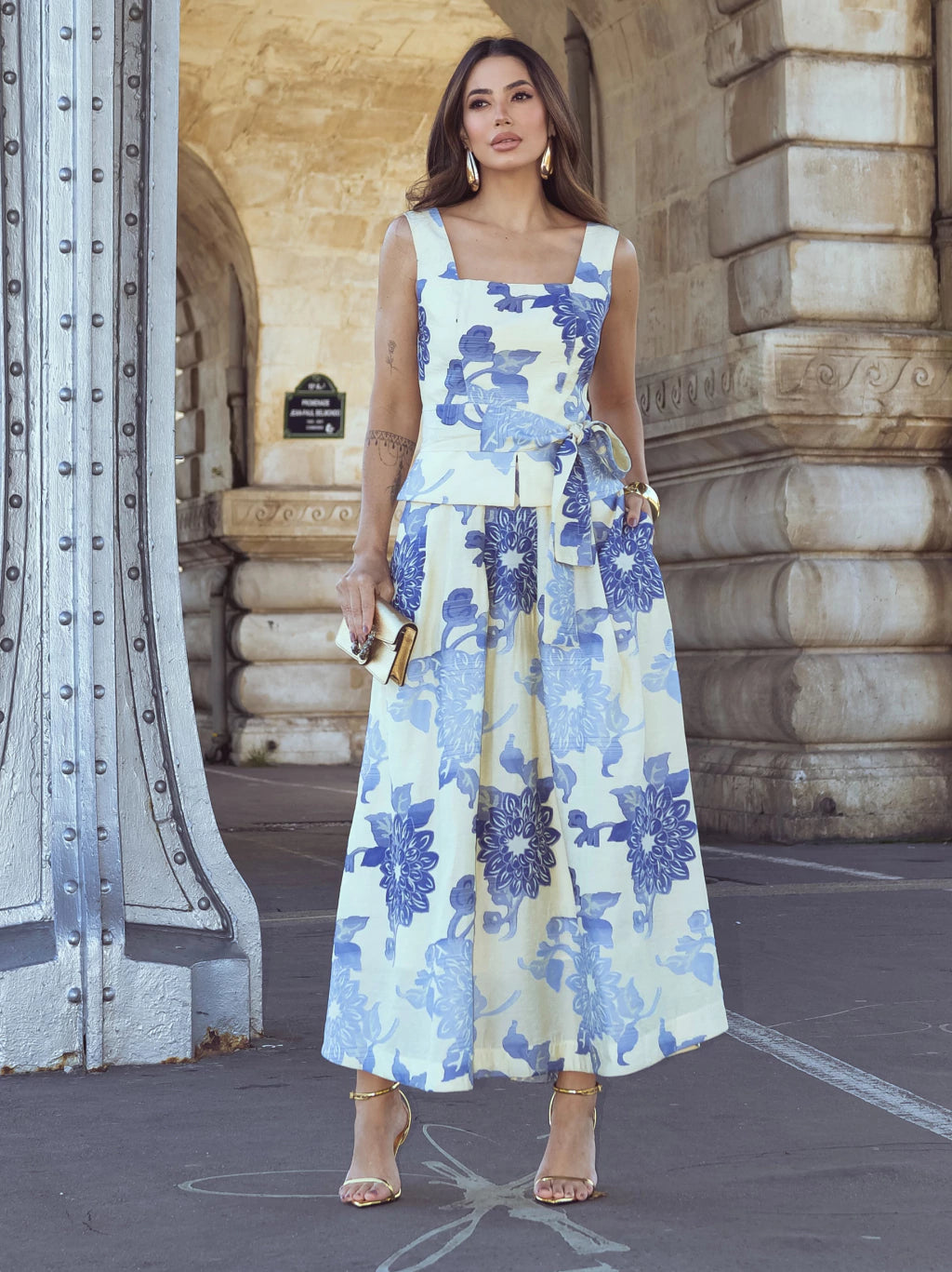 Conjunto luzia fazzolli jacquard estampado
