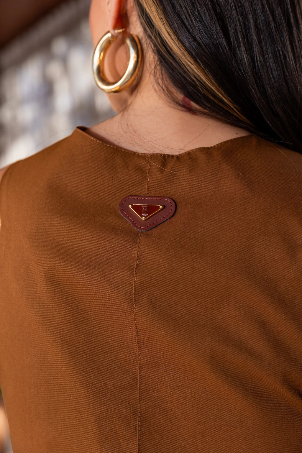 Conjunto luzia fazzolli sarja ziper marrom