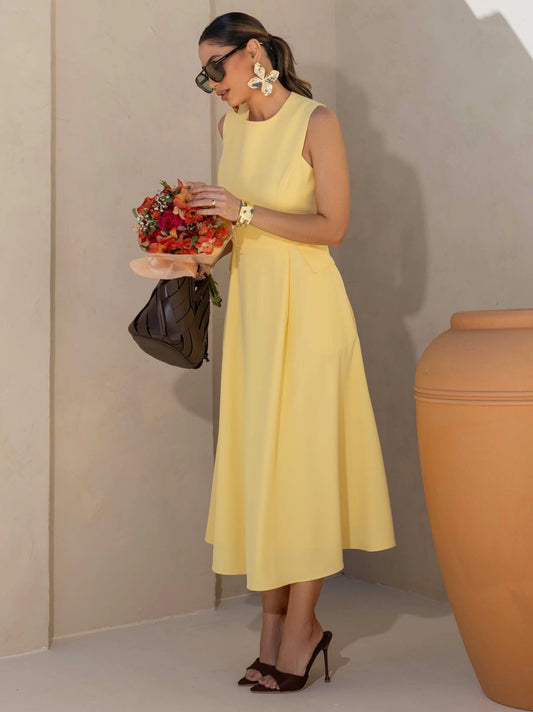 VESTIDO LUZIA FAZZOLLI MANTEIGA ALFAIATARIA ANA